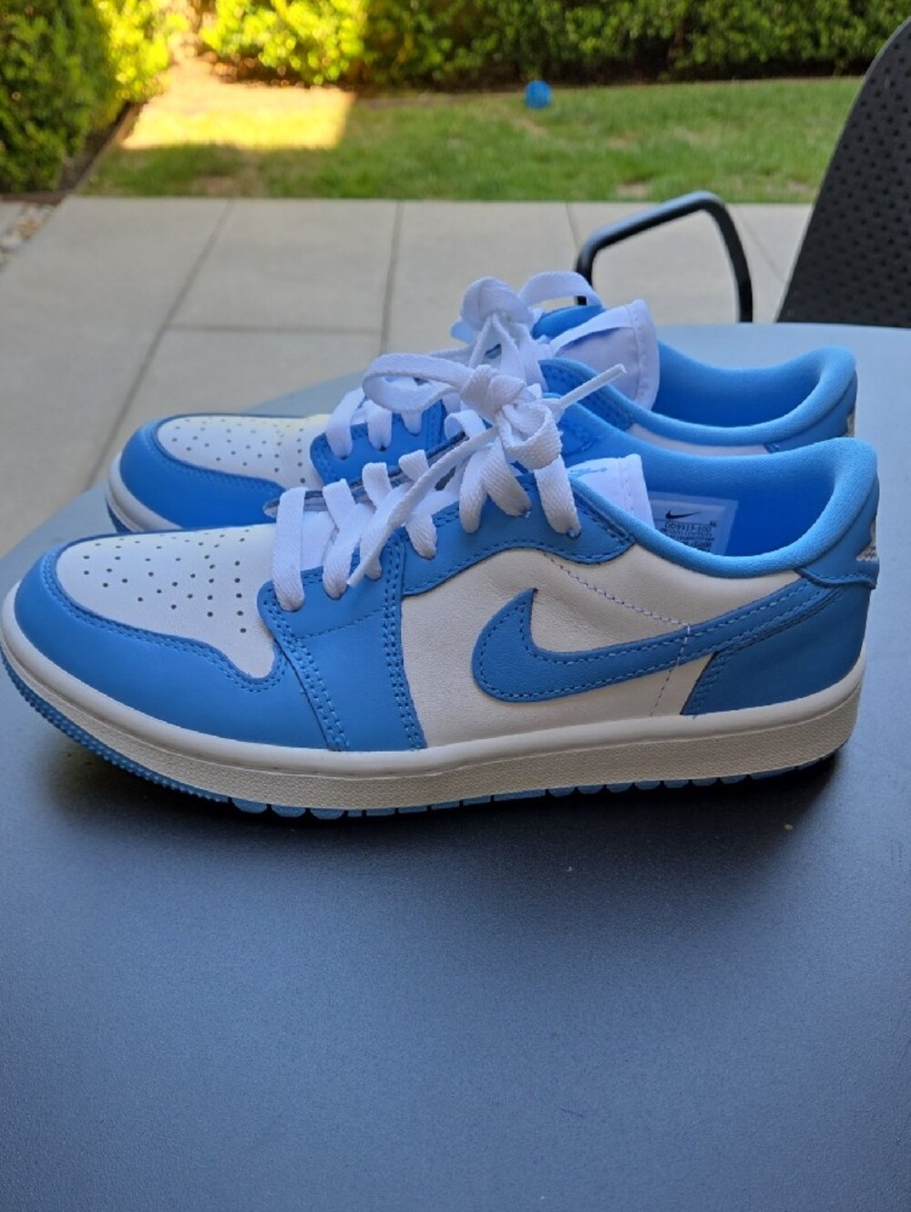 Nike Air Jordan 1 Low Retro Golf UNC in Carolina Blue. NEW. Sz 5.5 Mens/Womens 7 - Picture 2 of 6